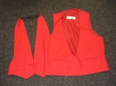 Red waistcoat LAST FEW to clear at £95.00 1 size M/L & 1 size L/XL. Custom made from &poun